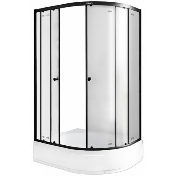 Душевой уголок Parly ZFM1201B 11369 120x80 L черный/матовое