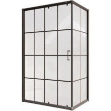 Душевой уголок Cerutti SPA Muza120 N 11218 120x80 черный матовый/прозрачное