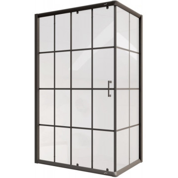 Душевой уголок Cerutti SPA Muza120 N 11218 120x80 черный матовый/прозрачное