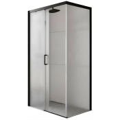 Душевой уголок Cerutti SPA Vito 110BF 11507 110x80 L черный матовый/матовое