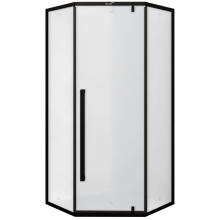 Душевой уголок Cerutti SPA C3AF 11991 90x90 R черный матовый/матовое