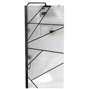 Душевое ограждение Cerutti SPA Pick T90B 10378 90 черный матовый/матовое