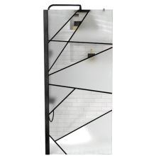 Душевое ограждение Cerutti SPA Pick T90B 10378 90 черный матовый/матовое