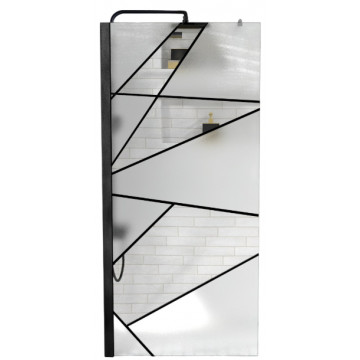 Душевое ограждение Cerutti SPA Pick T90B 10378 90 черный матовый/матовое