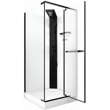 Душевая кабина Cerutti SPA Mimi 90BF 11506 90x90 черный матовый/матовое