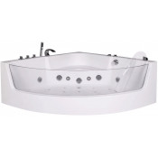 Акриловая ванна Cerutti C-401A 150x150 с гидромассажем белый