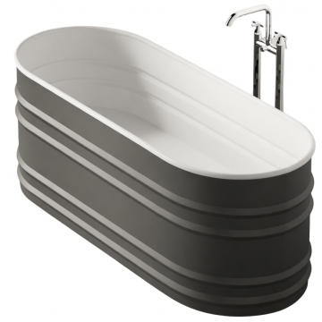 Ванна из стали Agape Vieques AVAS0911ZG 171x72.6 графит