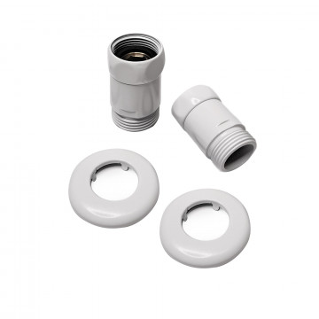 Соединение прям. г/ш 1"х1", Белый матовый), (пара) Indigo