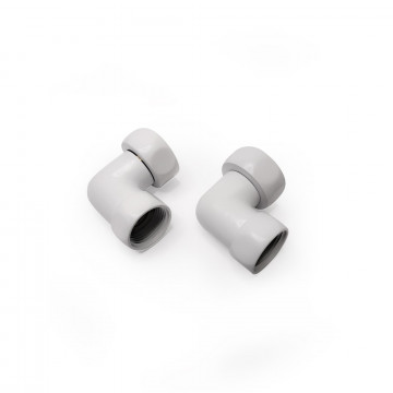 Соединение углов. г/г 1"х3/4", Белый матовый, (пара) Indigo