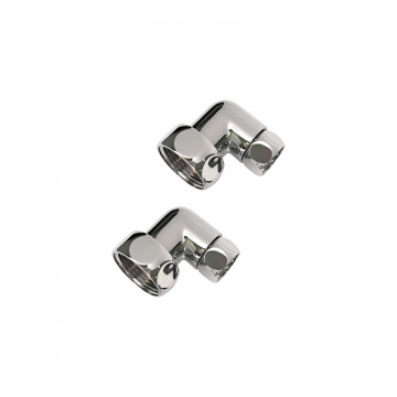 Соединение угловое 1"x1/2" гайка/гайка, хром (пара) Indigo