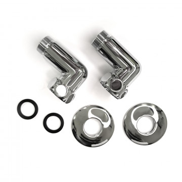 Соединение угловое 1"x3/4" гайка/штуцер, хром (пара) Indigo