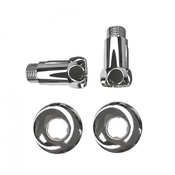 Соединение прямое 3/4"x1/2" гайка/штуцер, хром (пара) Indigo 