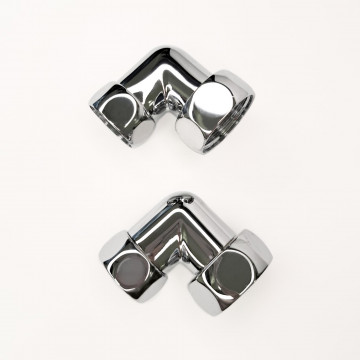 Соединение угловое 1"x3/4" гайка/гайка, хром (пара) Indigo