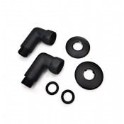 Соединение угловое 3/4"x1/2" гайка/штуцер, Черный Муар(пара)  Indigo 