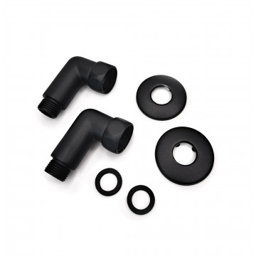 Соединение угловое 3/4"x1/2" гайка/штуцер, Черный Муар(пара)  Indigo 