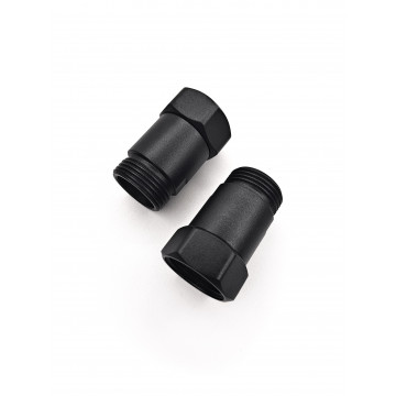 Соединение прямое 1"x1" гайка/штуцер, Черный Муар (пара) Indigo