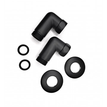 Соединение угловое 1"x1" гайка/штуцер, Черный Муар (пара)  Indigo