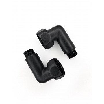 Соединение угловое 1"x1/2" гайка/штуцер, Черный Муар (пара) Indigo