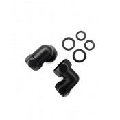 Соединение угловое 1"x3/4" гайка/гайка, Черный Муар (пара) Indigo