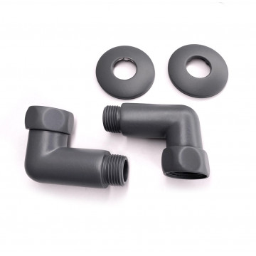 Соединение угловое 3/4"x1/2" гайка/штуцер, Magnetic Grey (пара) Indigo