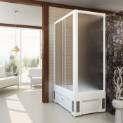 Душевой уголок Радомир Верчелли с высоким поддоном прозрачный 1-03-1-1-0-0130 левый