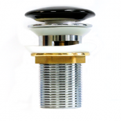 Донный клапан с переливом Melana T201B черный 