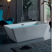 Ванна свободностоящая акриловая KERASAN Ego 160х70х55см в комплекте со сливом Clic-clac, цвет белый