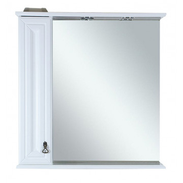 Зеркало-шкаф Misty Лувр 85 L белый с 1-м шкафчиком