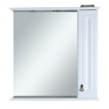 Зеркало-шкаф Misty Лувр 85 R белый с 1-м шкафчиком