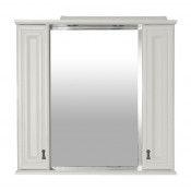 Зеркало-шкаф Misty Лувр 85 белый с 2-мя шкафчиками