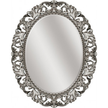 Зеркало Misty Аврора O.1021.BA.ZA col 146 (серебро, овальное)