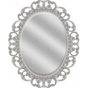 Зеркало Misty Аврора O.1076.PA.ZA col 146 (серебро, овальное)