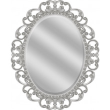Зеркало Misty Аврора O.1076.PA.ZA col 146 (серебро, овальное)
