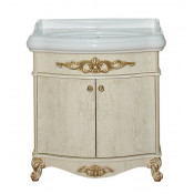 Тумба с раковиной Misty Верона 80 слоновая кость патина