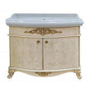 Тумба с раковиной Misty Верона 100 слоновая кость патина