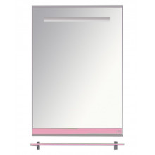 Зеркало Misty Джулия 50 розовое с полочкой