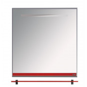Зеркало Misty Джулия 75 красное с полочкой