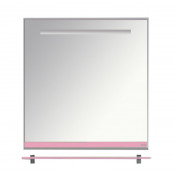 Зеркало Misty Джулия 75 розовое с полочкой