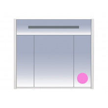 Зеркальный шкаф Misty Джулия 85 розовый