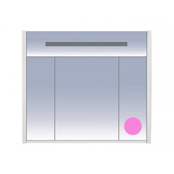 Зеркальный шкаф Misty Джулия 90 розовый
