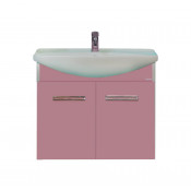 Тумба с раковиной Misty Джулия 65 подвесная розовая