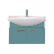 Тумба с раковиной Misty Джулия 85 подвесная голубая