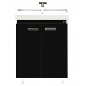 Тумба с раковиной Misty Джулия Qvatro 65 черная