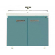 Тумба с раковиной Misty Джулия Qvatro 90 голубая