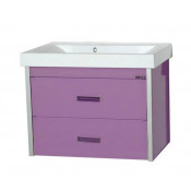 Тумба Misty Джулия Qvatro 75 подвесная с 2 ящиками сиреневая