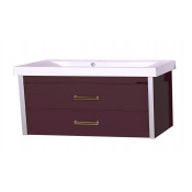 Тумба Misty Джулия Qvatro 105 подвесная с 2 ящиками бордо