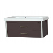 Тумба Misty Джулия Qvatro 105 подвесная с 2 ящиками коричневая
