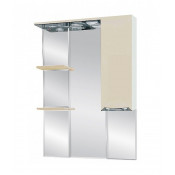 Зеркало-шкаф Misty Жасмин 75 R бежевый эмаль