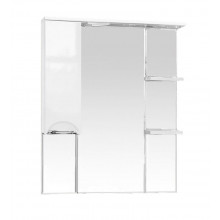 Зеркало-шкаф Misty Жасмин 85 L белый эмаль