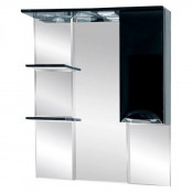 Зеркало-шкаф Misty Жасмин 85 R черный эмаль
